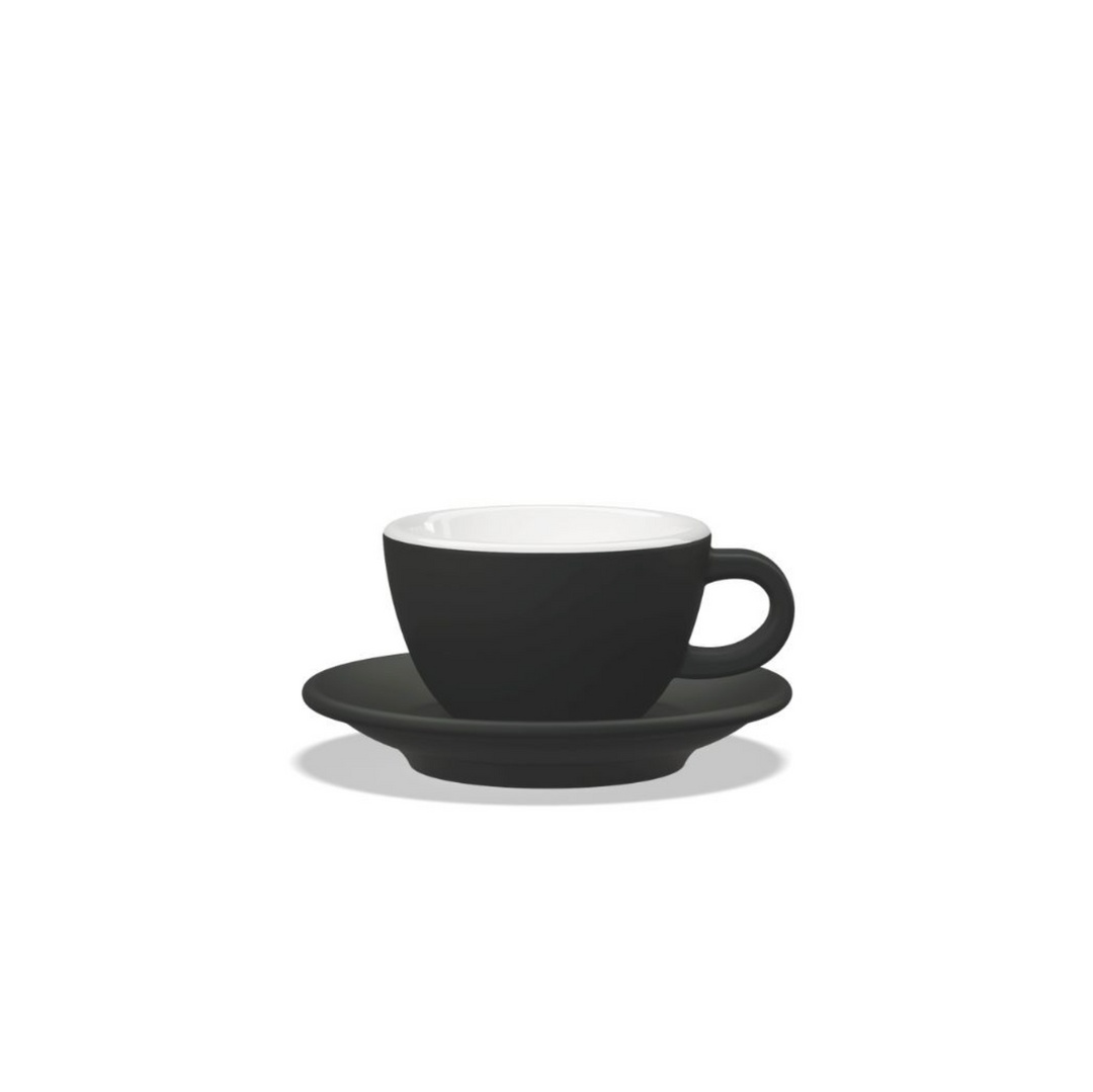 Tulipano Cappuccino Tasse 210 ml, Schwarz matt