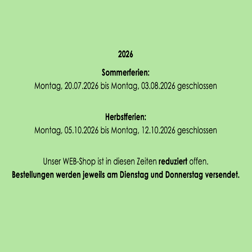 Abwesenheitszeiten Sommer und Herbst 2026
